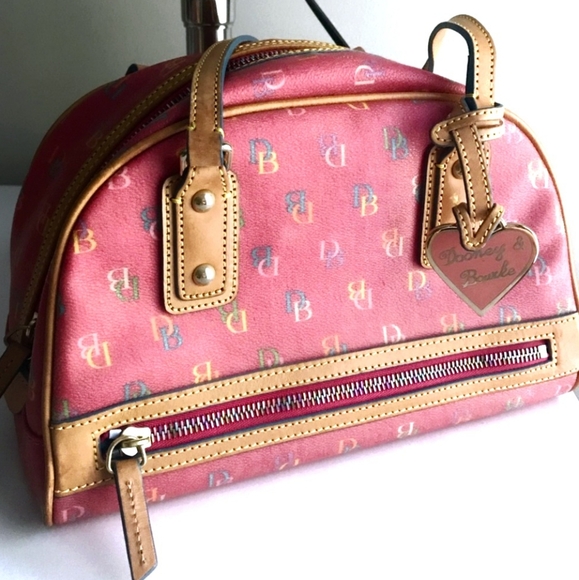 Dooney & Bourke Handbags - 🩷RARE Dooney & Bourke "Mini" Vintage Dollish Barbie Pink DB Bowler Bag